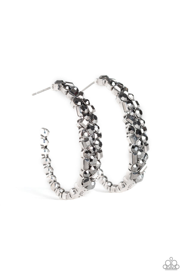 A GLITZY Conscience - Silver Earrings