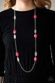 Beachfront Beauty - pink  necklace