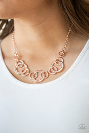 Going In Circles - Rose Gold Necklace