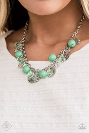 Prismatic Sheen - green  necklace