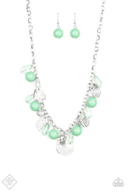 Prismatic Sheen - green  necklace