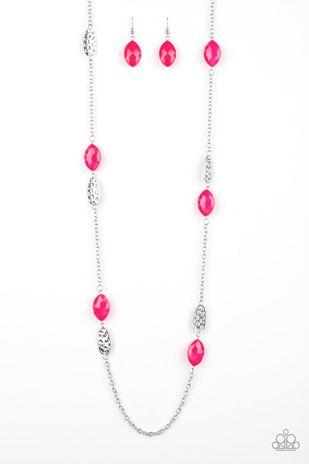 Beachfront Beauty - pink  necklace