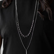 Keep Your Eye On The Pendulum Silver Necklace