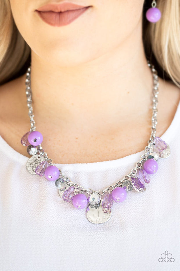 Prismatic Sheen Purple Necklace