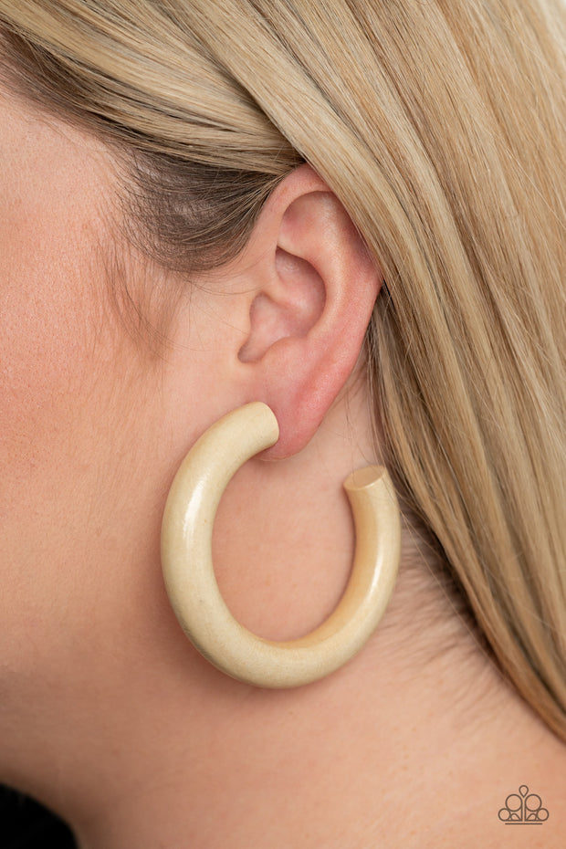 I Wood Walk 500 Miles - White Earring