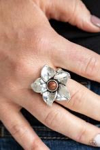 Ask For Flowers Brown Ring