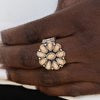 Stone Gardenia - Brown Ring