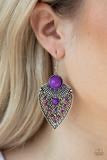 Tribal Territory Purple Earring