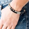 Downright Dressy - Black Stretchy Bracelet