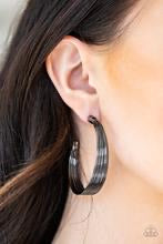 Live Wire Black Hoop Earrings