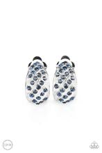 Sparkling Shells Blue Clip On Earrings