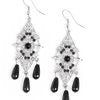 Majestic Mood - Black Earrings