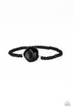 Eco Eccentricity - Black - Earthy Stone - Stretchy Bracelet