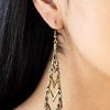 Electric Shimmer - Brass Earrings