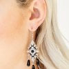 Majestic Mood - Black Earrings