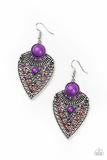 Tribal Territory Purple Earring