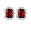 Prime Time Shimmer - Red Clip On Earrings