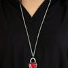 Locked in Love - Red Necklace