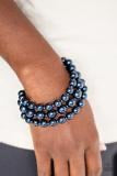 Total PEARL-fection - Blue Adjustable Bracelet