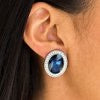 Only FAME In Town - Blue Clip On Earrings
