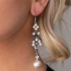 Elegantly Extravagant - White Earrings