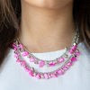 Pebble Pioneer - Pink Necklace