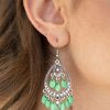Gorgeously Genie - Green Earrings