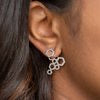 Six-Sided Shimmer - Silver Earrings