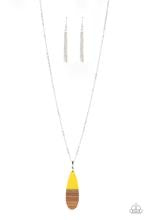 Going Overboard - Yellow Wooden Necklace